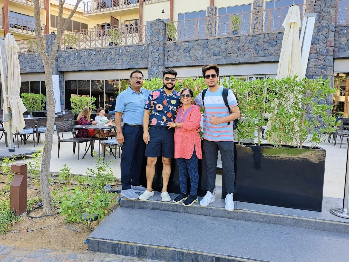 Happy travellers